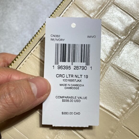 Coach CN382 Crocodile Leather Nolita 19 in Ivory White - Picture 5 of 6